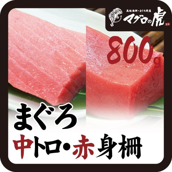 本マグロ 中トロ 赤身 柵セット 800g 刺身 国産 お取り寄せ グルメ ギフト まぐろ 鮪