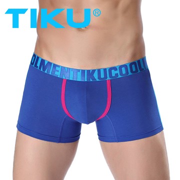 TIKU 梯酷 ~ 潮酷個性運動 棉柔超彈平口男內褲 -藍 (LC1263)