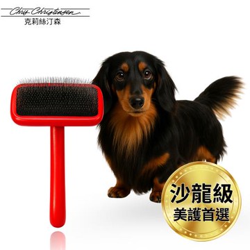 美國克莉絲汀森 Karben系列木柄氣墊寵物按摩針梳(中型/紅）