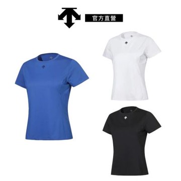 【DESCENTE】迪桑特 女士 基本款訓練上衣 運動短袖T恤 (黑色/藍色/白色)