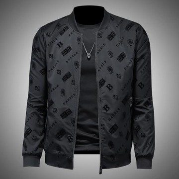 歐美輕奢潮流外套男士夾克2025新款潮爆款字母植絨休閑百搭棒球服