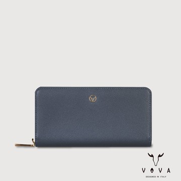 【VOVA 沃汎】伊夫 8卡拉鍊長夾-藍色(台灣總代理)/VA136-W015-NY