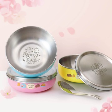 客製化繽紛三色碗 厚切牛排【萌萌龍】