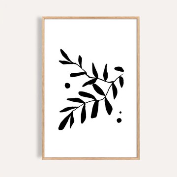 葉影之間 Shadows of Leaves / 現代抽象植物海報 掛畫