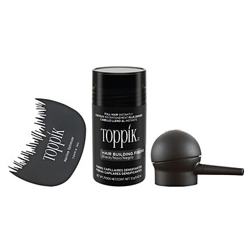 TOppiK 頂豐增髮纖維入門組，黑色，12g/0.42oz，含噴頭與髮線梳  1組