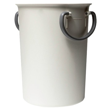 GINII 基尼 質感霧面雙耳無蓋垃圾桶 GL002 300g 5.5L M(25 x 20x 20cm) 象牙白)