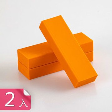 【荷生活】長條型乾溼通用不鏽鋼清潔橡皮擦 物理研磨去汙去水漬清潔擦-2入組