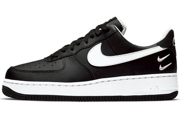 AIR FORCE 1 07 LV8 DOUBLE SWOOSH - BLACK WHITE