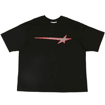 MTA M26SDT RHINESTONE BOXY TEE 寬短版 水鑽 短T (黑色)