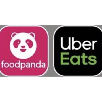 大小張貼紙外送品牌 foodpanda熊貓 UberEats3M貼紙 汽機車安全帽