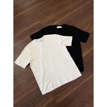 Onestep25ss美利奴羊毛紗線50%羊毛軟糯通勤親膚Slimfit老錢短袖