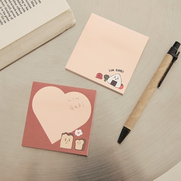 OB嚴選 咖啡廳家族．飯糰吐司便利貼兩入組 《PA0680》贈品