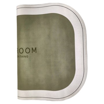 Margaery 軟式硅藻吸水地墊 浴室踏墊 B4  60 x 40cm  綠白邊  1個