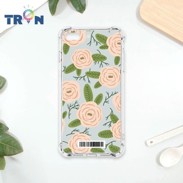 TRON IPhone 7/8 PLUS 平塗手繪花朵D款 四角防摔載具殼 軟殼 手機殼