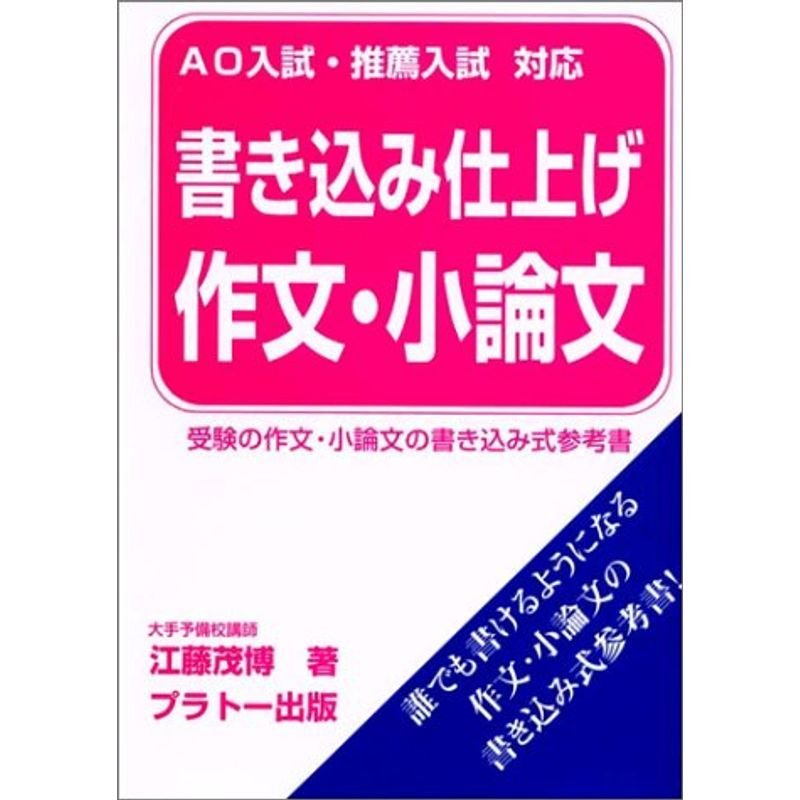 AO入試・推薦入試対応書き込み仕上げ作文・小論文