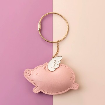 卡通天使公仔鑰匙扣掛件創意個性汽車鏈鋼絲繩鎖匙網紅可愛女掛飾