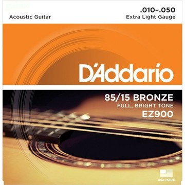 D'Addario 民謠吉他弦 EZ900 85 15 BRONZE 吉他弦 Acoustic 10 50【黃石樂器】
