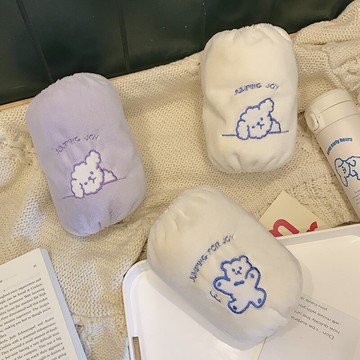 可愛毛絨袖套女短款韓版簡約ins潮秋冬季防臟護袖學生手袖頭套袖