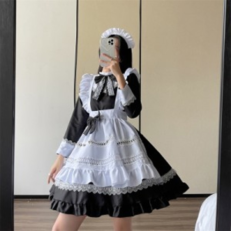 XXL メイド服 ロリータ コスプレ フルセット ハロウィン 仮装 A1