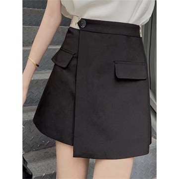 歐洲站南油顯瘦西裝裙褲女不規則a字褲短裙設計感25新款半身裙夏