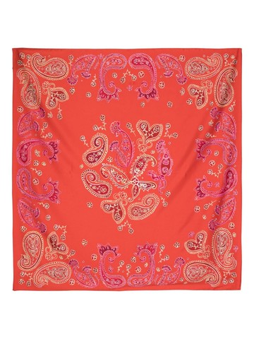 Bimba y Lola - watercolour paisley-print scarf - women - Polyester - One Size - Red