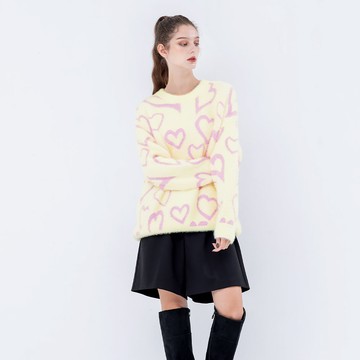 甜心絨霧感暖暖毛衣_黃色【MON'S 流行服飾】