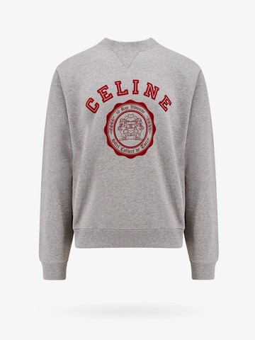 Cotton sweatshirt with frontal celine blason print - CELINE - gender_Man