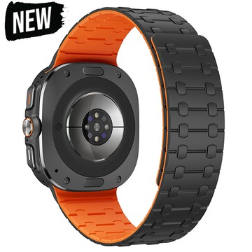 SAMSUNG 適用於三星 Galaxy Ultra 2025/ 7 Ultra 無間隙錶帶手鍊腕帶配件的矽膠磁性錶帶