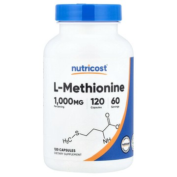 Nutricost, L-Methionine, 120 Capsules (500 mg per Capsule)