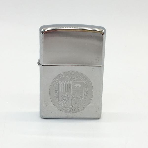 ZIPPO CITY OF LOS ANGELES ジッポ シティーオブロサンゼルス 新品同様 オイルライター 箱付き シルバー ジッポー 服飾小物 N17249●