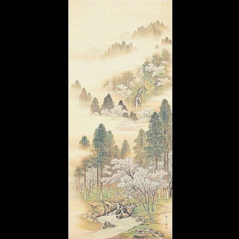 真作】【渡鹿庵】[杉谷雪樵] 11743 最上品 出展作 双幅 掛軸 日本画 「吉野龍田図」 落合東郭箱 絹本 花鳥図 熊本 肥後 雲谷派 在銘 |  LINEブランドカタログ