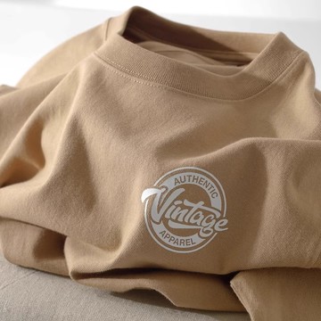 S~XL vintage圓形徽章 純棉 短T 情侶T【Y1393】台灣製造 情侶裝 短袖T恤 男女可穿 快速出貨 不用等