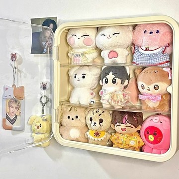 臺灣出貨 10cm棉花娃娃展示櫃壁 掛式盲盒收納牆上透明毛絨公仔防塵手辦架 公仔玩偶收納 玩偶收納