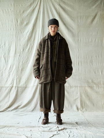 復古文青 / 毛提花外套 / 羊毛混紡