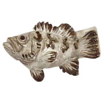 佐和陶瓷 唐津燒海洋筷架  陶瓷材質  日本製造  棕色 + 白色  1個