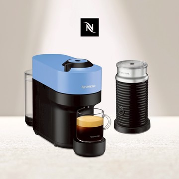 【Nespresso】創新美式 Vertuo 系列 POP 膠囊咖啡機 海洋藍 奶泡機組合 可選色 (贈咖啡組+膠囊折扣金)