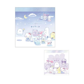 小禮堂 Sanrio 三麗鷗 x 小幽靈 聯名 迷你方形便條本 80枚入 (大集合)