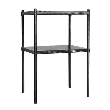 【dayneeds】極致美學 60x45x75公分 二層烤漆黑沖孔層架