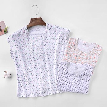 中老年女背心坎肩純棉開衫夏季吸汗透氣老奶奶外穿短袖家居服加肥