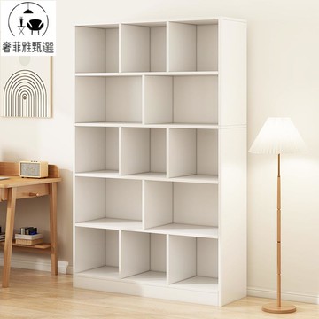 台灣公司/開發票 書櫃收納置物櫃落地櫃子書桌旁邊小書架圖書館學生書本臥室格子櫃