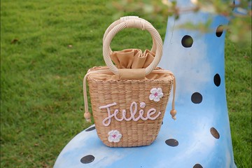 編織包、手提包、帶名字的編織包、復古包 個性包