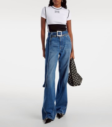 Jean Paul Gaultier Logo cotton-blend jersey T-shirt