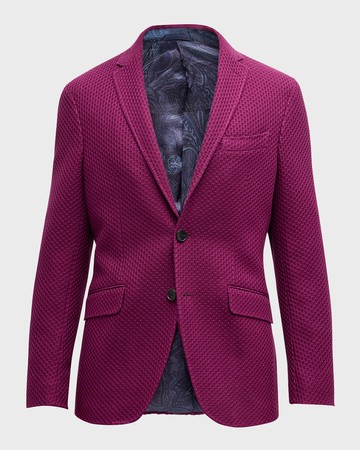 Men's Basic Textured Blazer