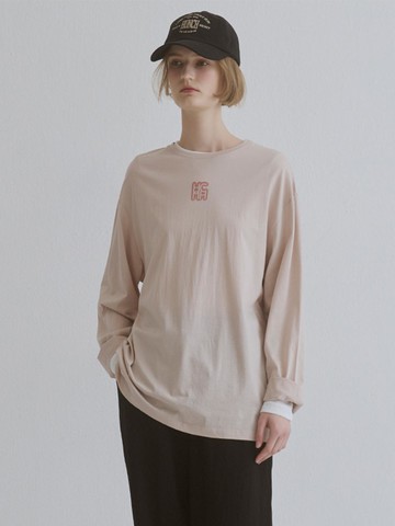Logo Print Overfit Long T-shirt