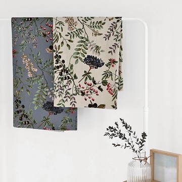 棉麻 圍裙布料 窗簾桌布 DIY手工布料 田園風大花系列 FL2630