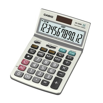 CASIO卡西歐•12位數雙電源/可掀式/稅率商用計算機/JW-120MS