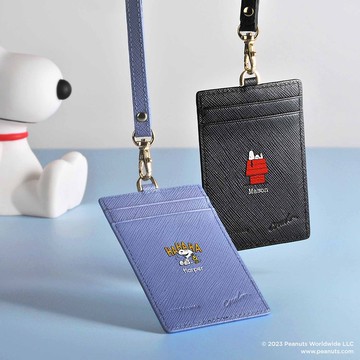 PEANUTS 特別版 客製化 UV印刷 十字紋皮革證件套 (3色)