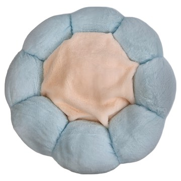 ROYALLIN 蘿林嚴選 花朵小兔絨寵物窩  55cm 絨布寵物墊 – 淺藍+淺粉  淺綠 + 淺粉  1個