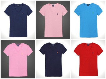 美國百分百【全新真品】 Ralph Lauren RL POLO 短袖 T-shirt T恤 小馬 素面 V領 B053
