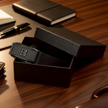 [快速出貨]【BRAVOMART】字母B金屬叩頭真皮自動皮帶 - 黑色 客製化刻字  生日禮物 送禮推薦 男生禮物 水瓶座 雙魚座 禮物獨家 新品上市 情人節禮物